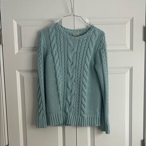 L.L. Bean Cable Knit Sweater - Soft Blue
